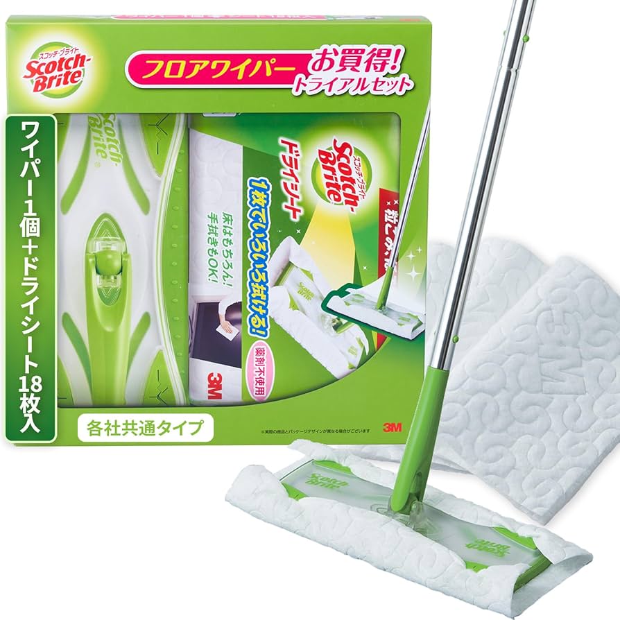 Amazon｜3M フローリングワイパー ジョイントタイプ 本体+ドライ